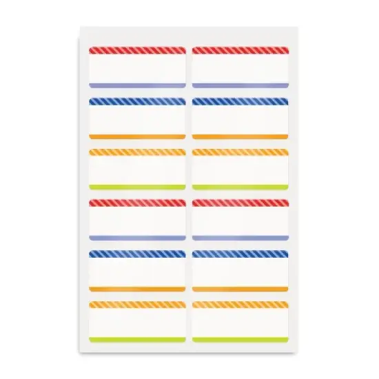 Avery No-Iron Fabric Name Labels, Playful Stripes Preprinted Designs, Handwrite Only, 24 Preprinted Labels (40774) image {6}