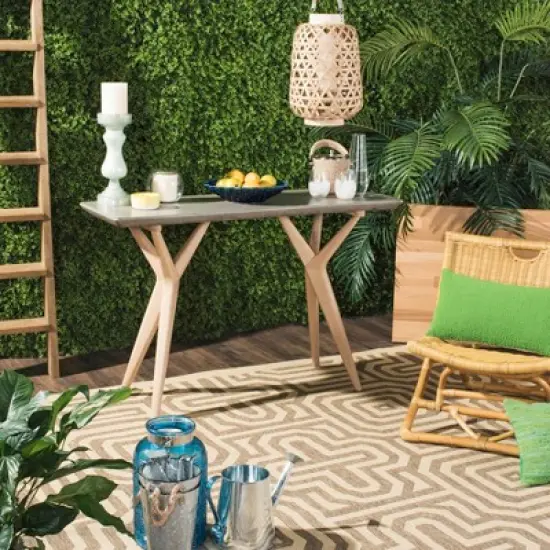 Ragna Concrete Console - Dark Grey - Safavieh image {2}