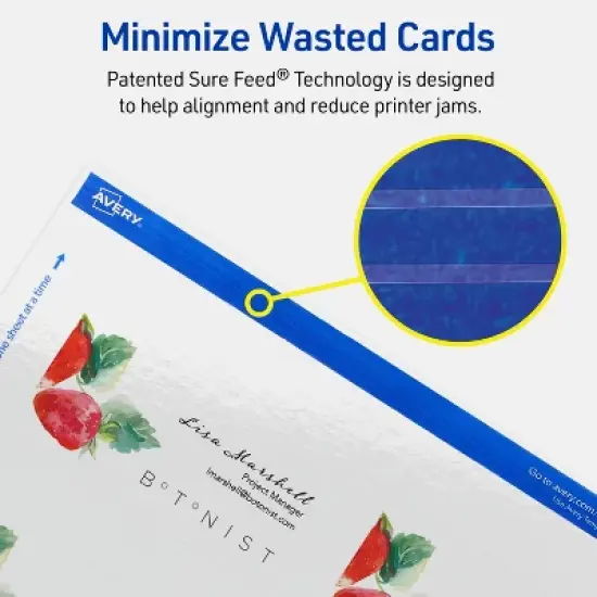 Avery 1-3/4" x 3-1/2" Rectangle Cards, Glossy White, 80ct image {3}