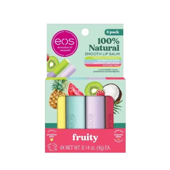 eos 100% Natural Shea Lip Balm Variety Pack - Fruity - 0.56oz/4pk image {5}
