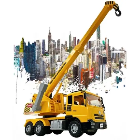 Big Daddy Extra Large Crane Toy Truck Extendable Arms & Lever to Lift Crane Arm image {1}