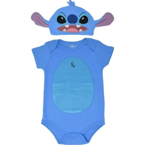 Disney Pixar Monsters Inc Incredibles Toy Story Mickey Mouse Pooh Lilo & Stitch Baby Bodysuit and Hat Set Newborn to Infant  image {14}