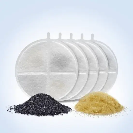 Geeni PetConnect Fountain Replacement Filters 12-Pack: Charcoal Material for Cats & Dogs image {3}