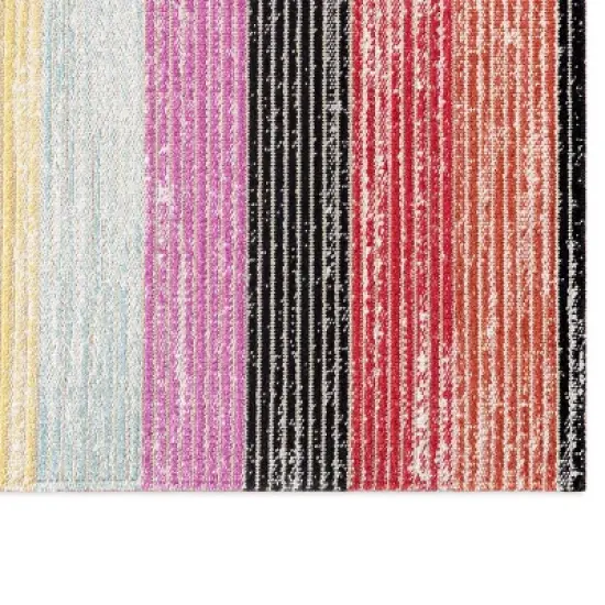 7'9" x 10'2" New York Patio Sofia Estelle Indoor/Outdoor Rug Red/Pink - Nicole Miller image {4}