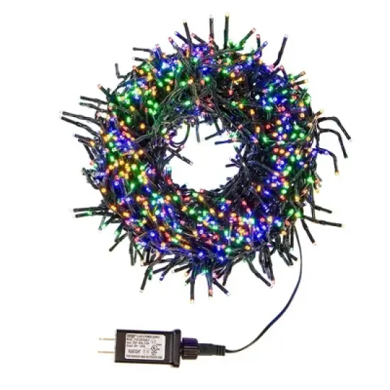 Kurt Adler 480-Light 16-Foot Connectable Multi-Colored LED Cluster Garland image {1}