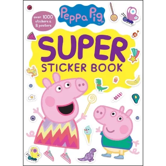 Peppa Pig Super Sticker Book by Golden Books (Paperback) image {1}