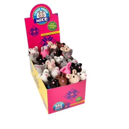 Chilly Dog Chilly Wooly Mice Cat Toy- 1 Pack image {1}