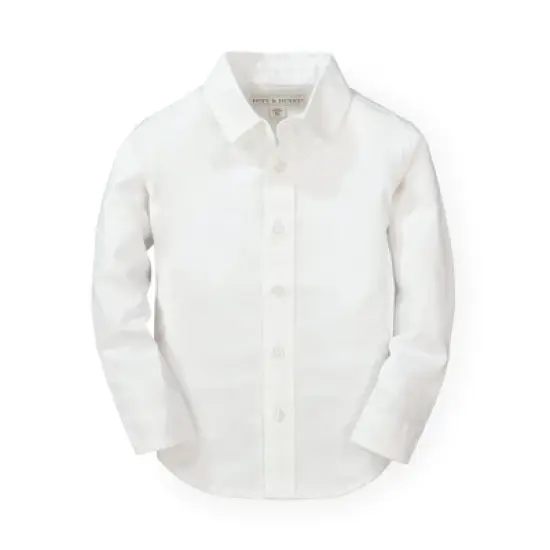 Hope & Henry Boys' Linen Classic Button Down Shirt, Kids image {7}