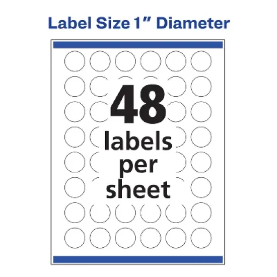 Avery Glossy Clear Round Labels with Sure Feed, 1" diameter image {6}
