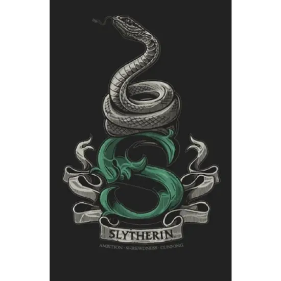 Harry Potter Slytherin Snake Men's Black T-shirt image {1}