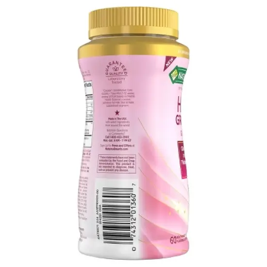 Nature's Bounty Optimal Solutions Hair Growth Gummies - Peach - 60ct image {2}