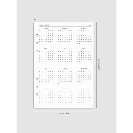 2026 Dated Daily Planner Insert | Monday Start | Cloth & Paper image {7}