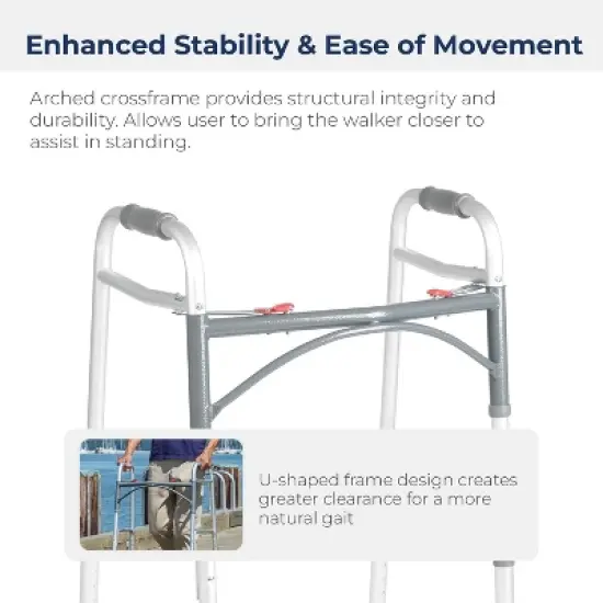 DRIVE MEDICAL DELUXE WALKER 2 BUTTON image {5}