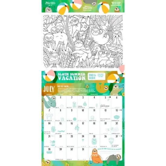 Willow Creek Press 2024 Wall Calendar 12"x12" Kids Plan It Activity image {2}