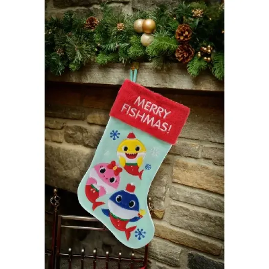 Baby Shark 20" Appliqu Christmas Stocking image {3}