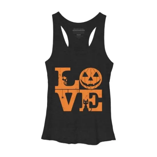 Women's Design By Humans Halloween Love Night Creepy Cute Fun By RedBirdLS Racerback Tank Top image {6}