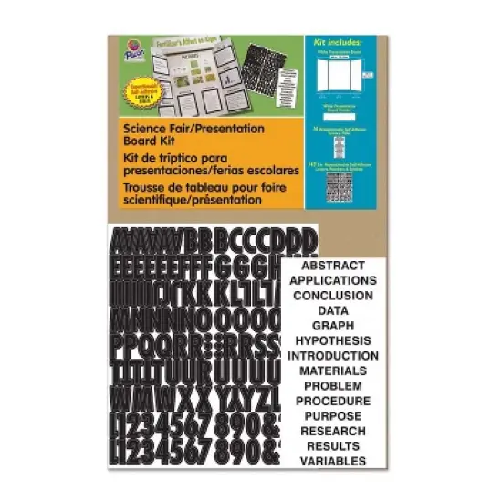 Pacon&reg; Presentation Board Kit, White, Includes Self-Adhesive Letters, 48" x 36", 1 Kit image {3}