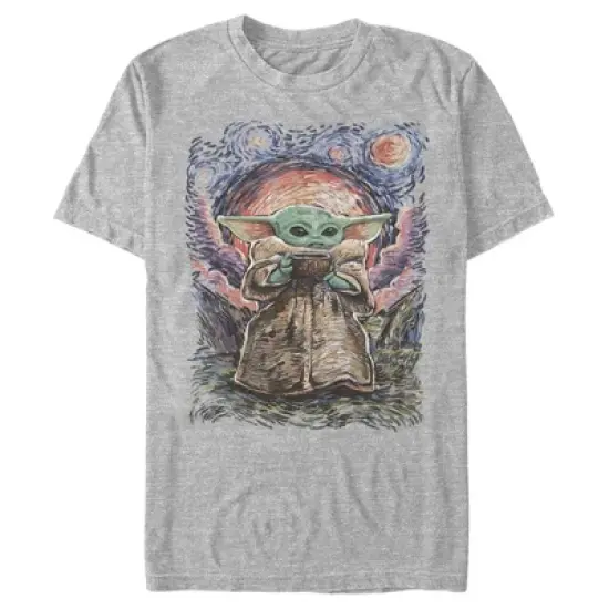 Men's Star Wars The Mandalorian The Child Starry Night T-Shirt image {5}