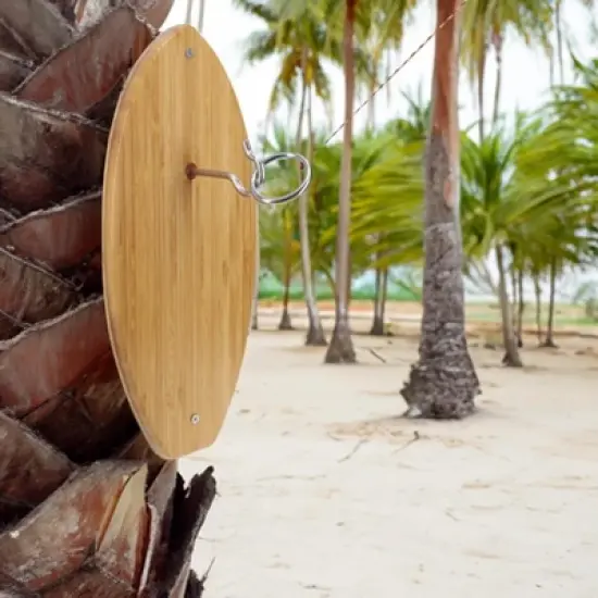 Pacific Shore Games Wooden Hook and Ring Game - Outdoor Games for Adults and Family, Ultimate Ring Toss Game image {4}