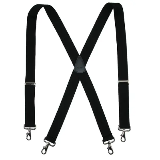 CTM Men's Big & Tall Elastic Solid Color X-Back Suspender with Swivel Hook Ends image {3}