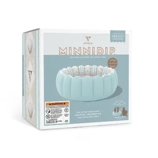 MINNIDIP Exclusive Resort Collection Minni Tufted Pool 35 gal Novelty Kiddie Pool - Chambray Blue Shell image {1}