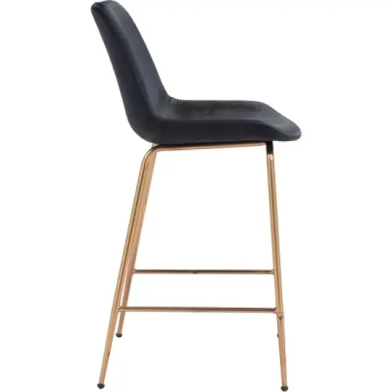 Chelles Counter Height Barstool Chair Black - ZM Home image {1}