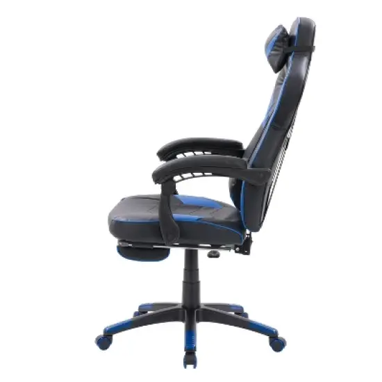 Doom Gaming Chair Black and Blue - CorLiving image {5}