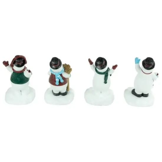 Northlight Winter Ready Glitter Snowman Christmas Stocking Holders - 7" - Set of 4 image {3}