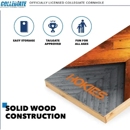 NCAA Virginia Tech Hokies 2'x4' Wood Cornhole Set image {2}