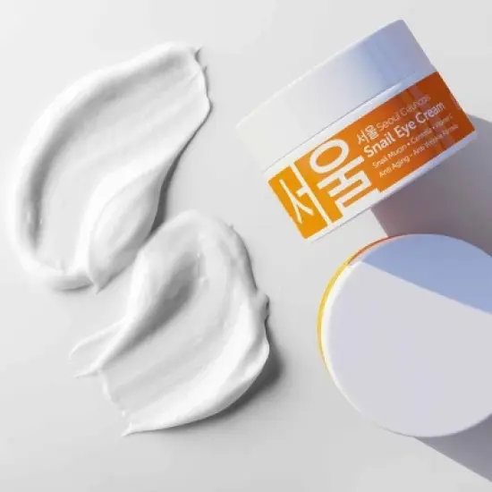 Seoul Ceuticals Korean Skin Care Snail Eye Cream - 97.5% Snail Mucin Korean Beauty Skincare Anti Aging Under Eye Cream With Centella Asiatica, .5 oz image {2}