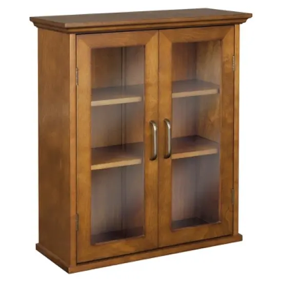 Avery Wall Cabinet Oil Oak Brown - Elegant Home Fashions image {2}
