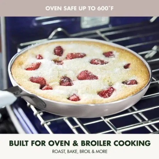 GreenPan Nova 7pc Ceramic Nonstick Aluminum Cookware Set Cloud Gray with Black Stainless Steel Handles image {8}