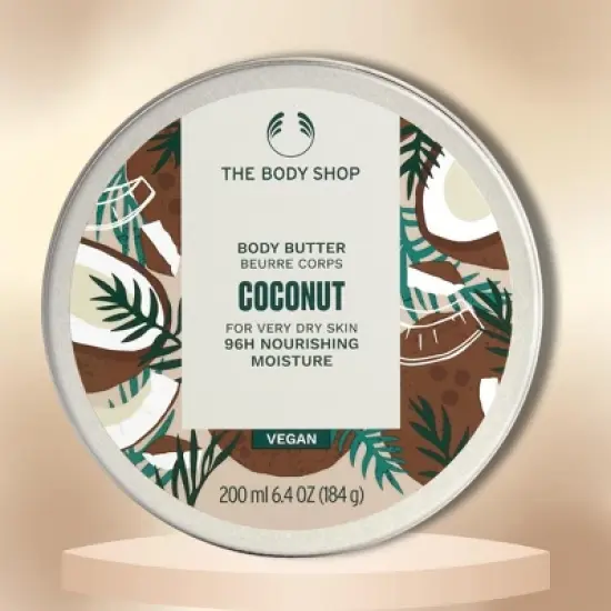 The Body Shop - Body Butter Coconut | Love and nourish very dry skin like never before | Coconut Body Butter - (6.4 oz) image {2}
