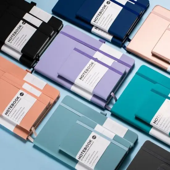 A6 PU Leather Notebook Business Notepad 96 Sheets Inner Pages(Pink) image {1}