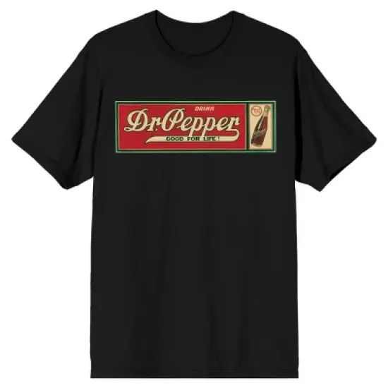 Dr Pepper Good For Life Vintage Ad Men's Black T-shirt image {3}