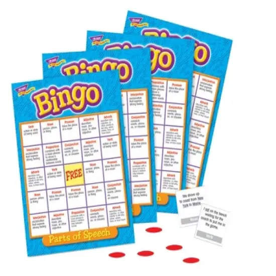 Trend Enterprises Parts of Speech Bingo Game, 3+ Years image {1}