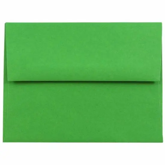 JAM PAPER A2 Colored Invitation Envelopes - 4 3/8 x 5 3/4 - Green Recycled - 100/Pack image {1}