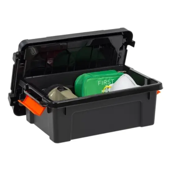 IRIS Heavy Duty Plastic Storage Bin with Durable Lid image {7}