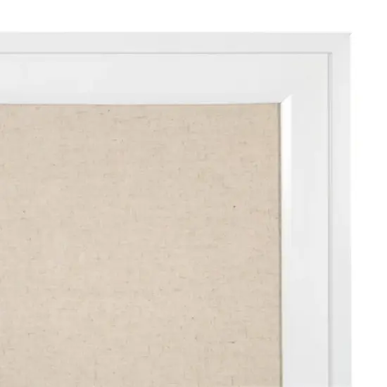 27.5" x 43.5" Bosc Framed Linen Fabric Pinboard White - DesignOvation image {2}