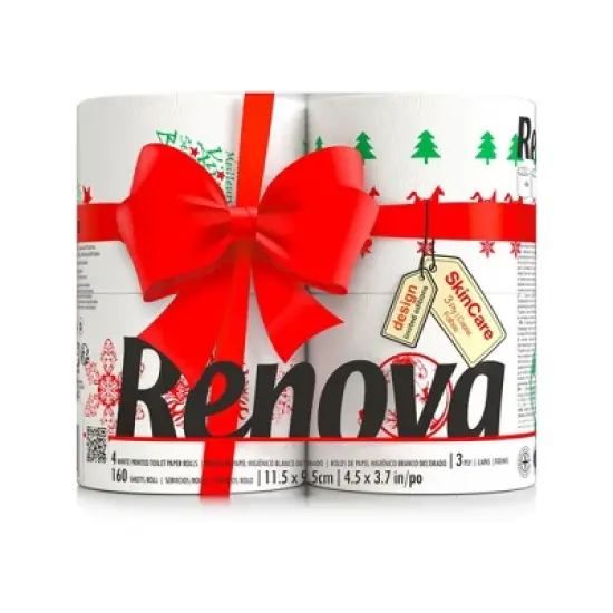 Roll-Lux Christmas Toilet Paper - 3 Ply - 160 Sheets per Roll - Festive and Fun Bathroom Essential for the Holidays image {8}
