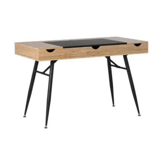 Nook Modern Office, Laptop and Writing Desk with Storage Compartments - Calico Designs image {28}