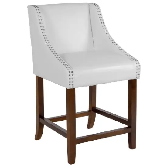Merrick Lane Taylorsville 24 Inch Counter Height Stool with Nailhead Trim image {12}
