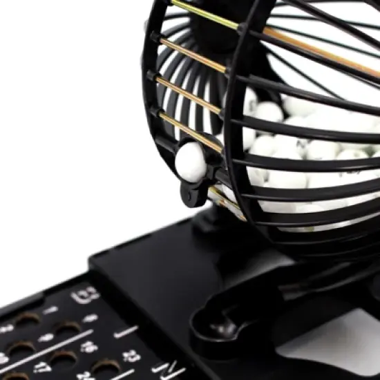 Insten Bingo Machine Cage Wheel Game Set With Balls and 20 Cards image {5}