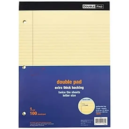 MyOfficeInnovations Notepads 8.5" x 11.75" Wide Yellow 100 Sh./Pad 6 Pads/PK 478871 image {1}