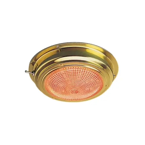 Seadog Brass LED Day/Night Dome Light - 5" Lens - Model 4003581_92 - Boat Equipment and Parts. image {1}