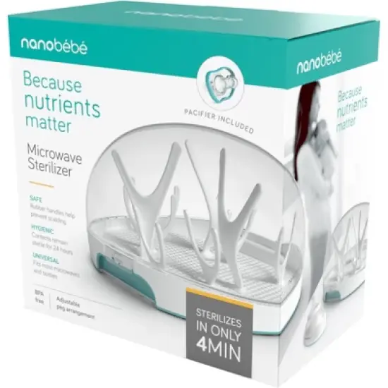 nanobebe Baby Bottles Sippy Cups & Accessories Microwave Steam Sterilizer image {5}