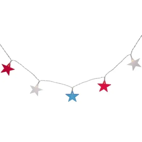 Northlight Americana Stars Patriotic Lights - 9.5ft - Clear Wire - 20ct image {3}