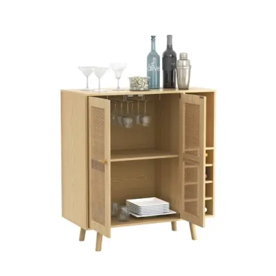 Loft & Luv Coda Bar Cabinet Natural - Atlantic image {2}