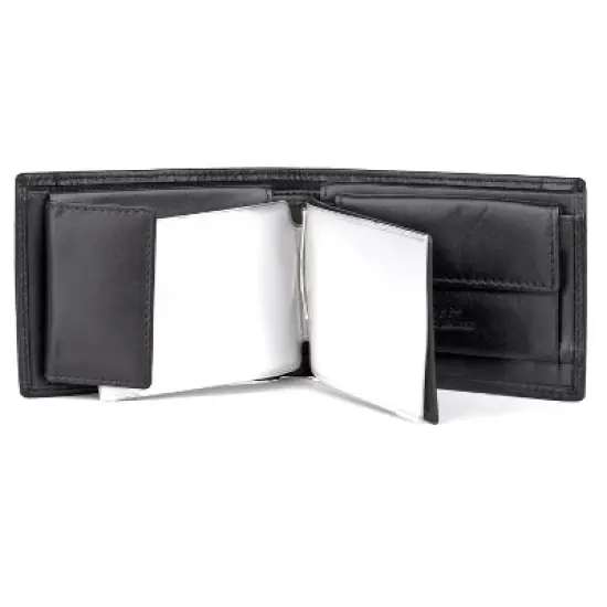 Dopp Regatta Convertible Billfold Wallet with Zip Bill Compartment - Black image {3}