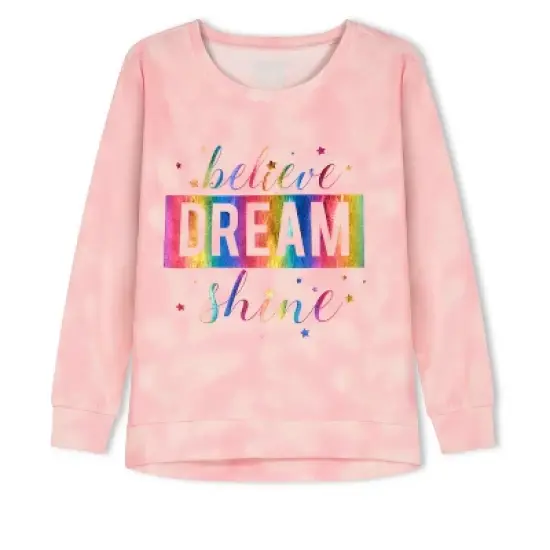 Sleep On It Girls Believe Dream Shine Velour 2-Piece Pajama Pant Sleep Set image {1}